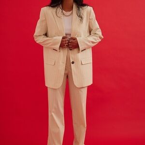 NAKD striped oversized fit blazer